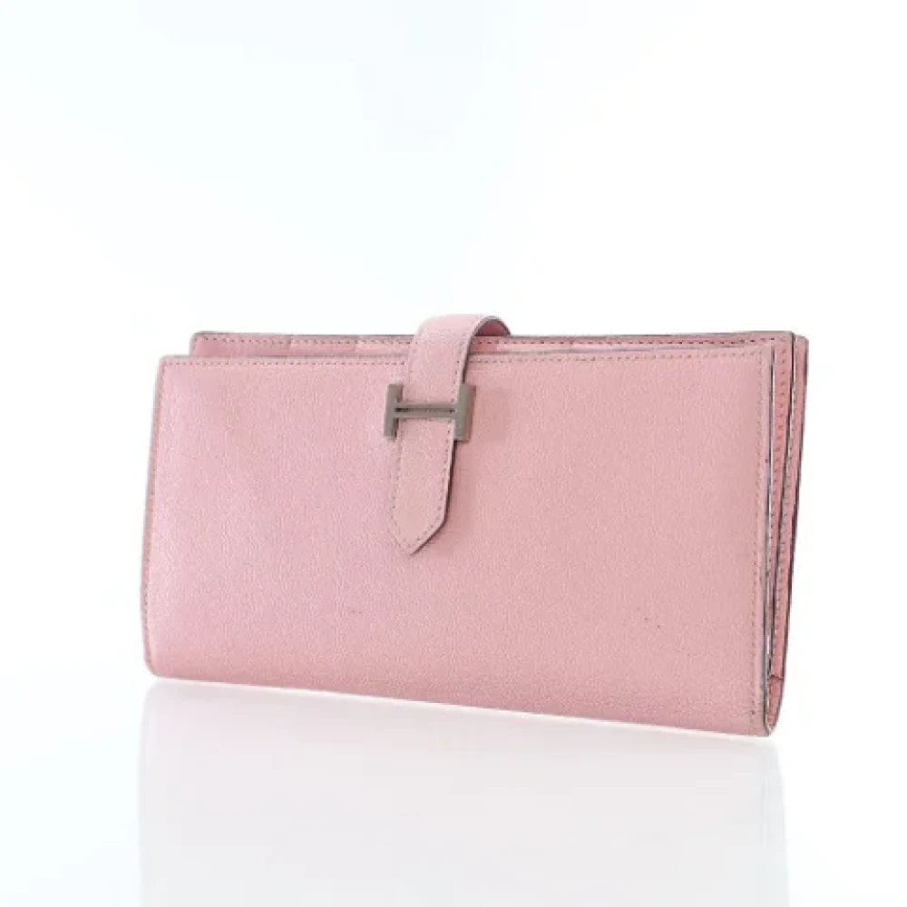 Hermès Vintage Pre-owned Leather wallets Pink Dames