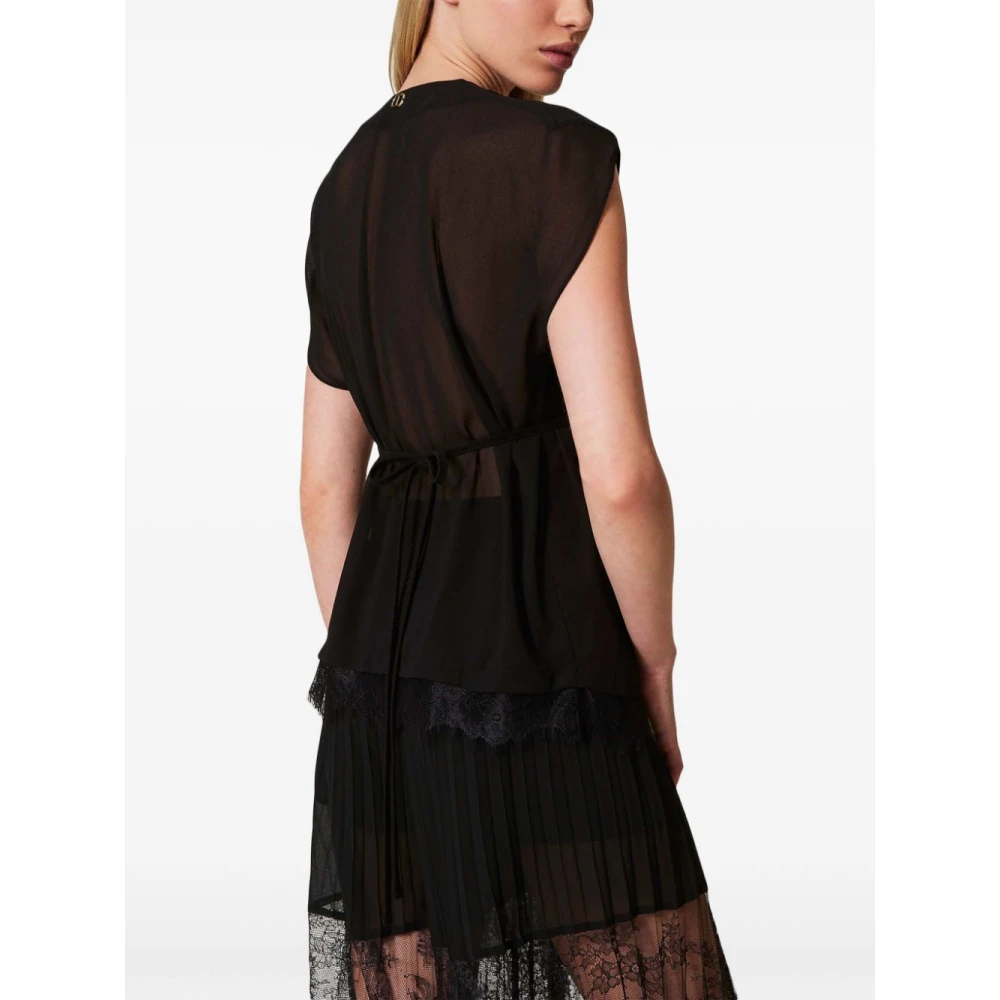Twinset Zwarte Top voor Vrouwen Black Dames