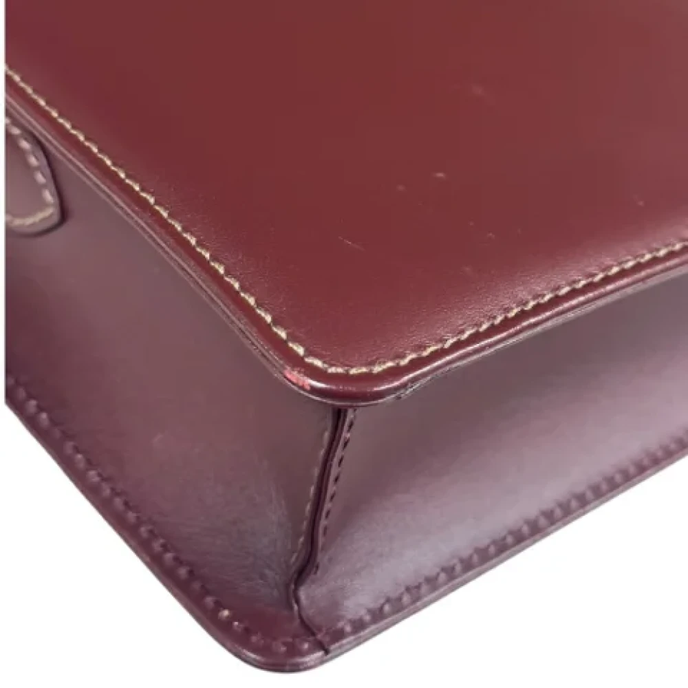 Cartier Vintage Pre-owned Leather shoulder-bags Red Dames