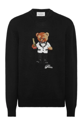 Rundhalsstickad tröja Teddy