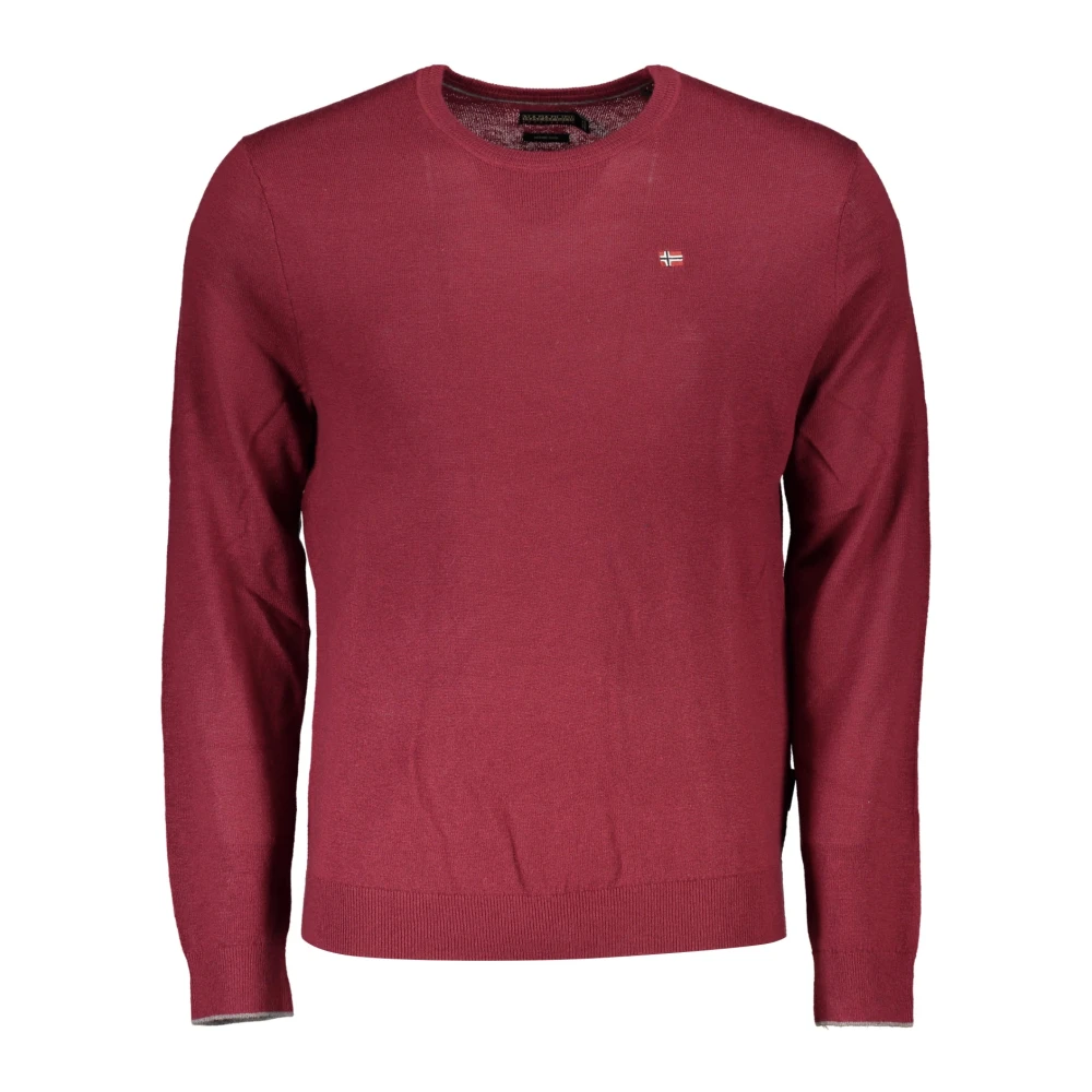 Napapijri Elegante Roze Trui met Logoborduursel Red Heren