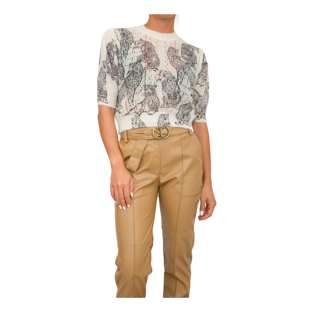 Twinset Witte Gebreide Trui White Dames
