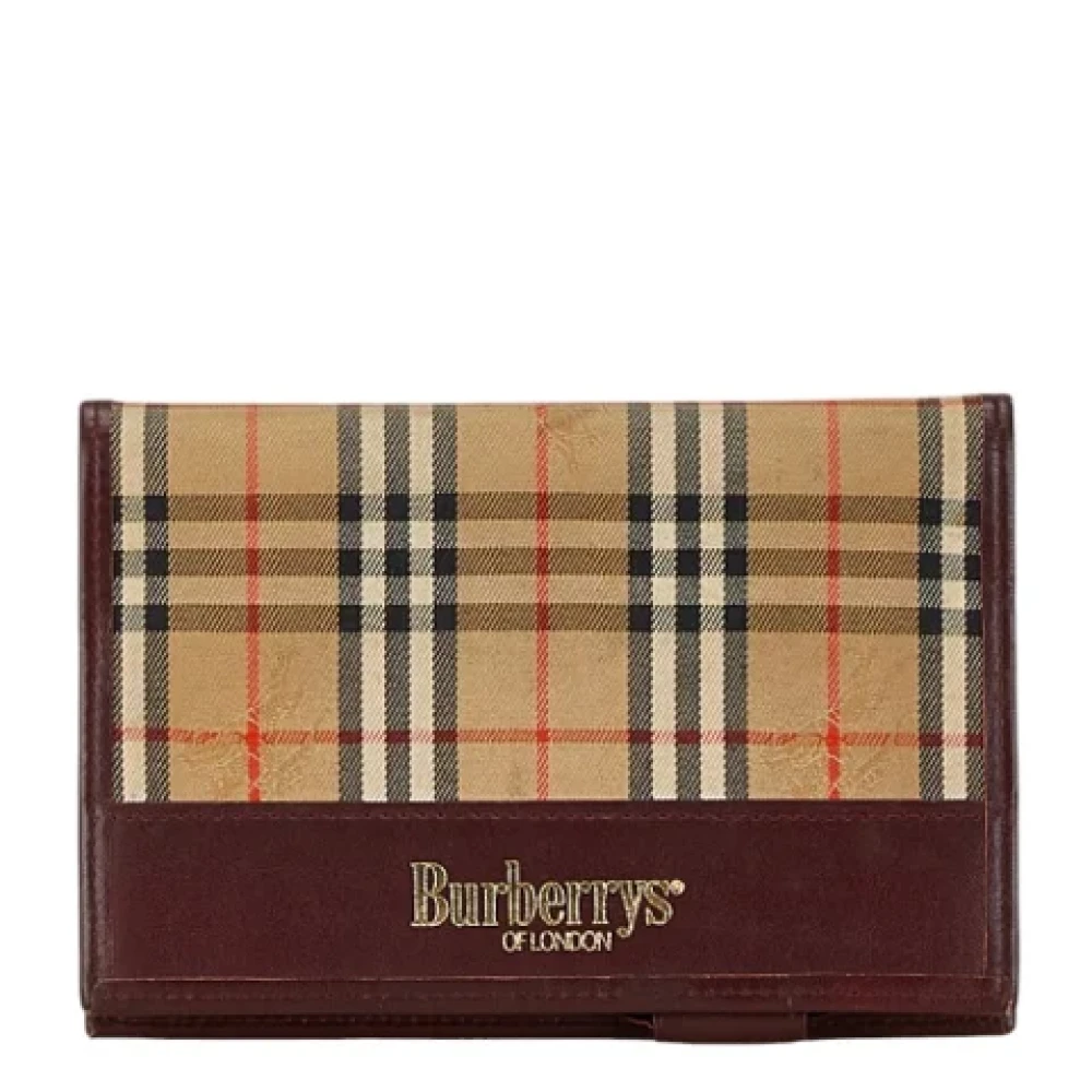 Burberry Vintage Pre-owned Canvas wallets Beige Dames