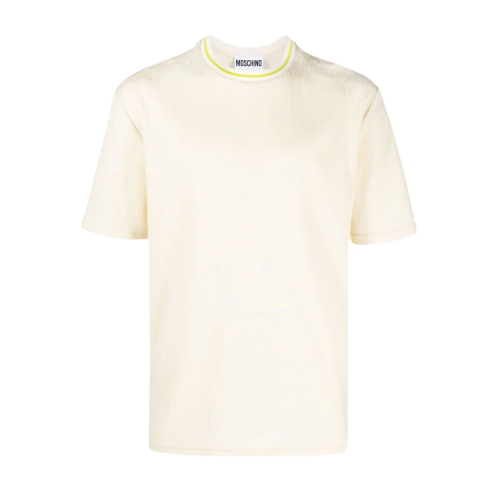 Moschino Witte Logo Geborduurde T-shirts en Polos White Heren