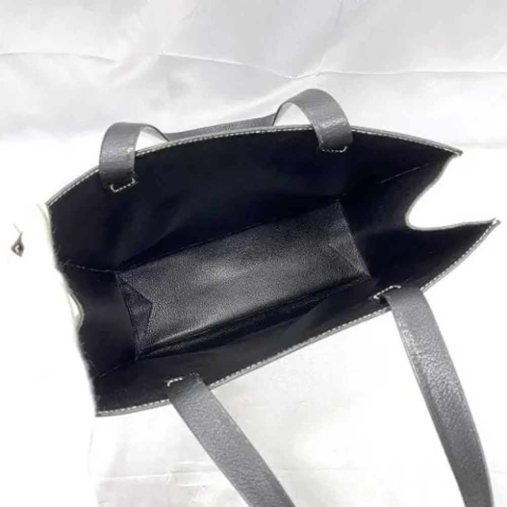 Hermès Vintage Pre-owned Leather totes Black Dames