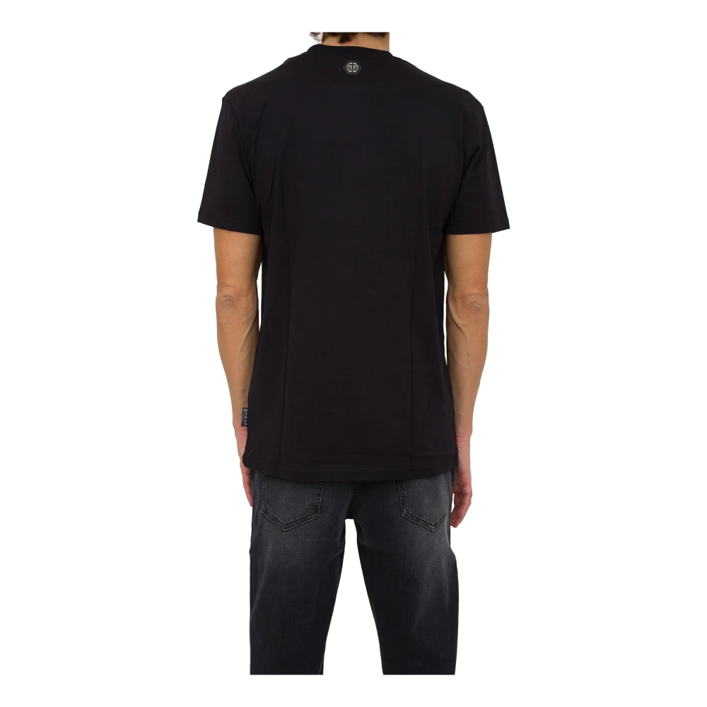 Philipp Plein Klassiek zwart T-shirt met ronde hals Black Heren