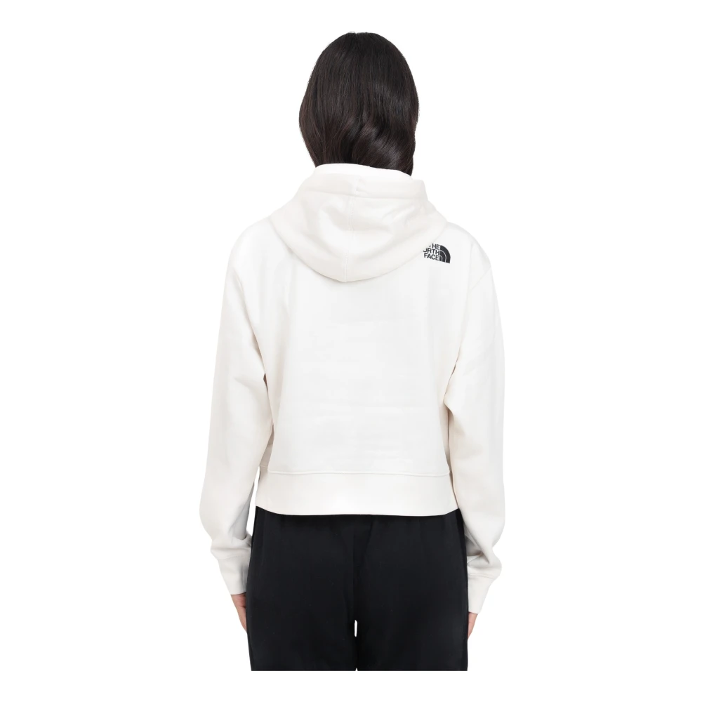 The North Face Witte Essential Crop Hoodie voor vrouwen White Dames
