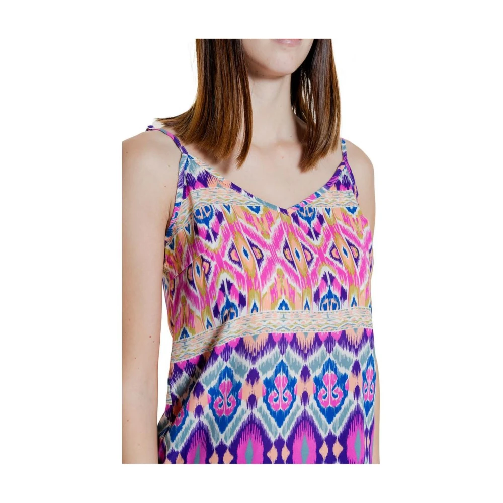 Only Ikat Print Cami Tank Top Pink Dames