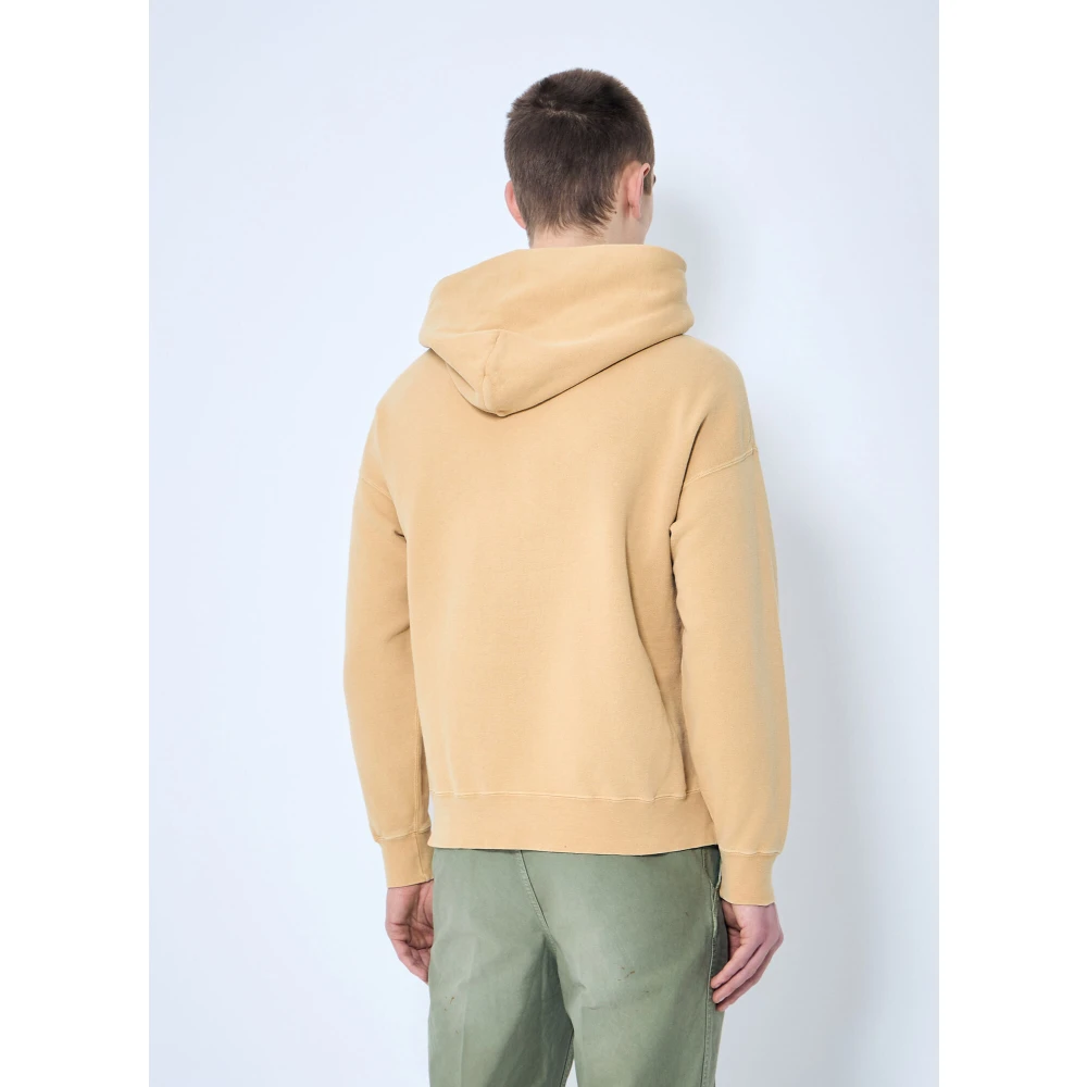 visvim Katoenen Fleece Hoodie Yellow Heren