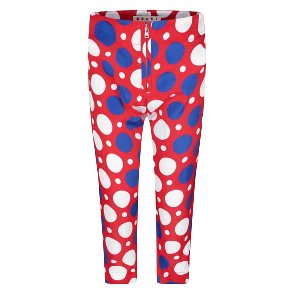 Marni Girls Multicolor Trousers, 12 Y, Spotted Silk Trousers