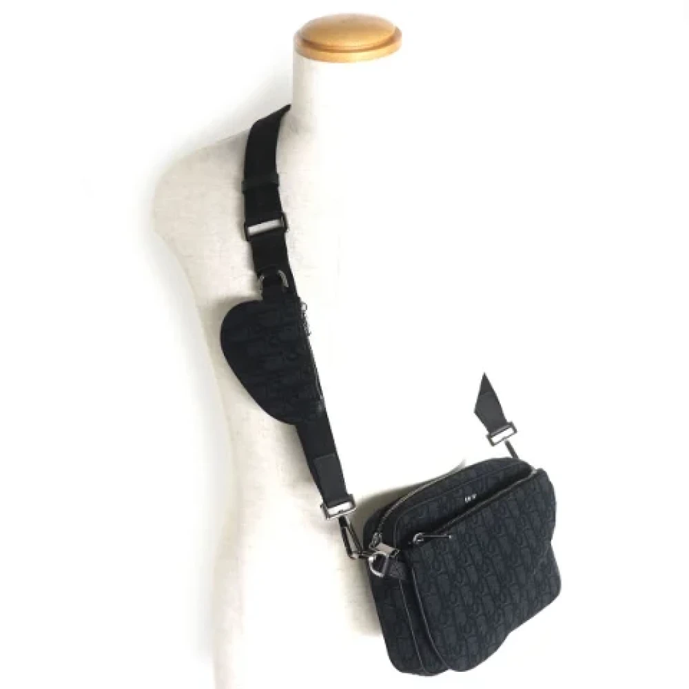 Dior Vintage Pre-owned Canvas dior-bags Black Heren