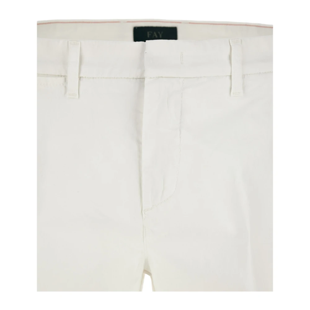 Fay Slim-fit Trousers White Heren