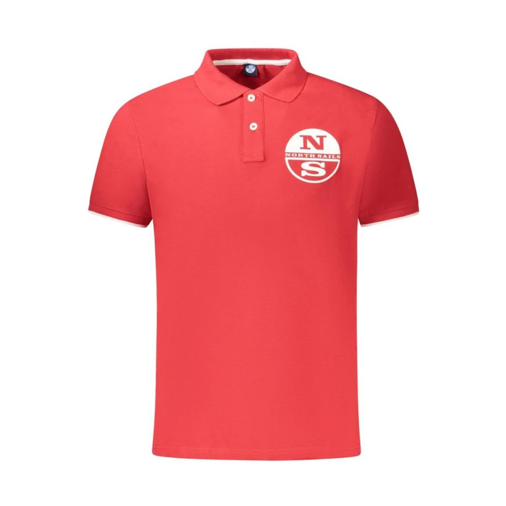 North Sails , Polo Shirts, Male, Red, M, Polo Shirt Classic Fit Short Sleeves