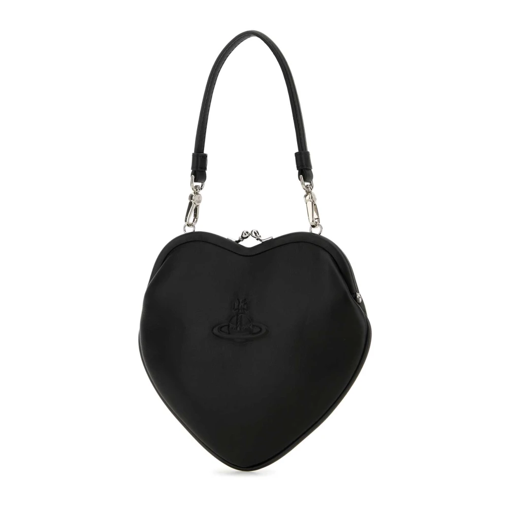 Vivienne Westwood Belle Heart Leren Handtas Black Dames