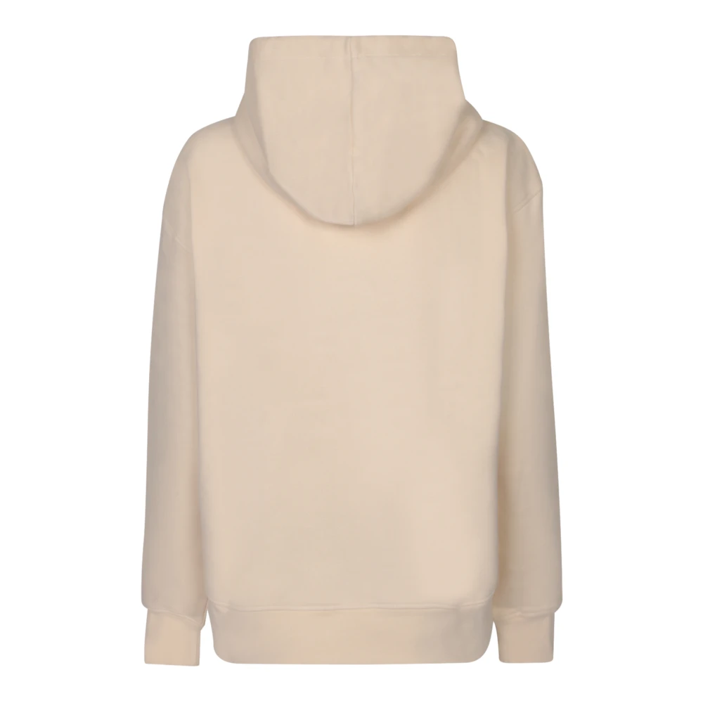 Jacquemus Katoenen hoodie met logoprint Beige Heren