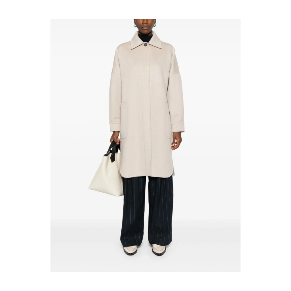 Max Mara Beige Cashmere Oversize Coat Beige Dames