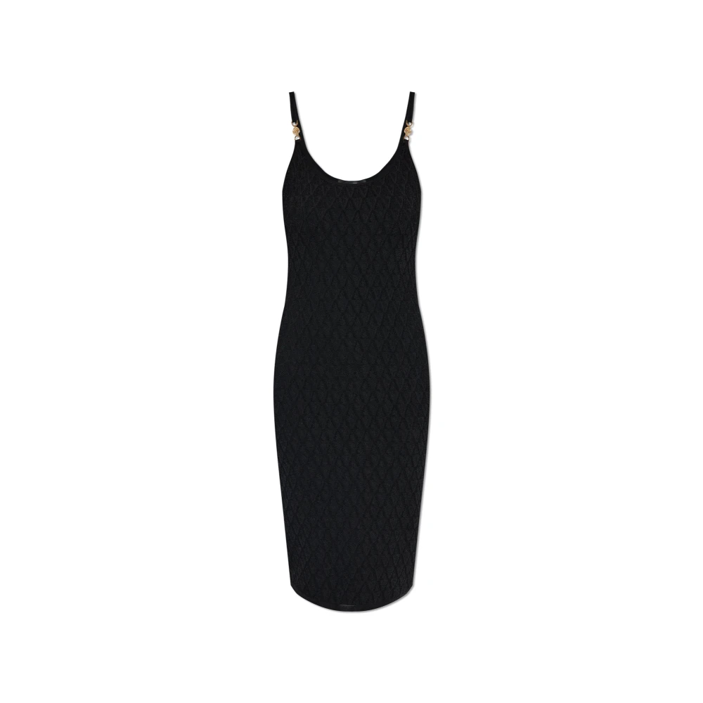 Versace Vrouw Zwart Kleedjes Dames, Xs, Jurk Met Bandjes