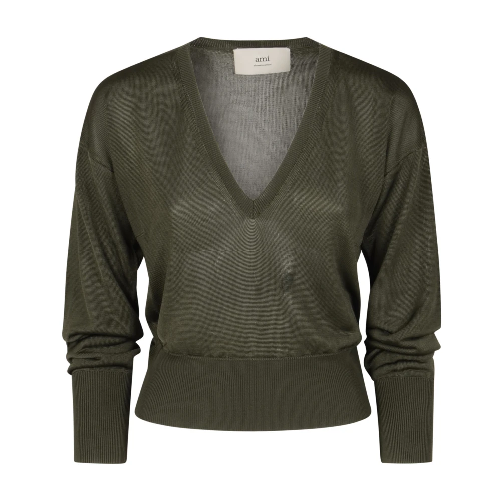 Knitwear > V-neck Knitwear - - Ami Paris - Modalova