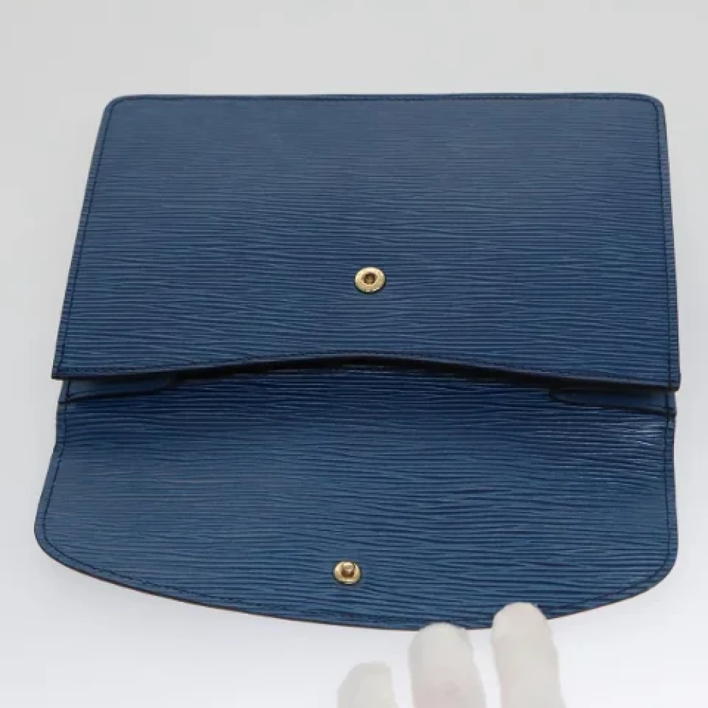 Louis Vuitton Vintage Pre-owned Leather clutches Blue Dames