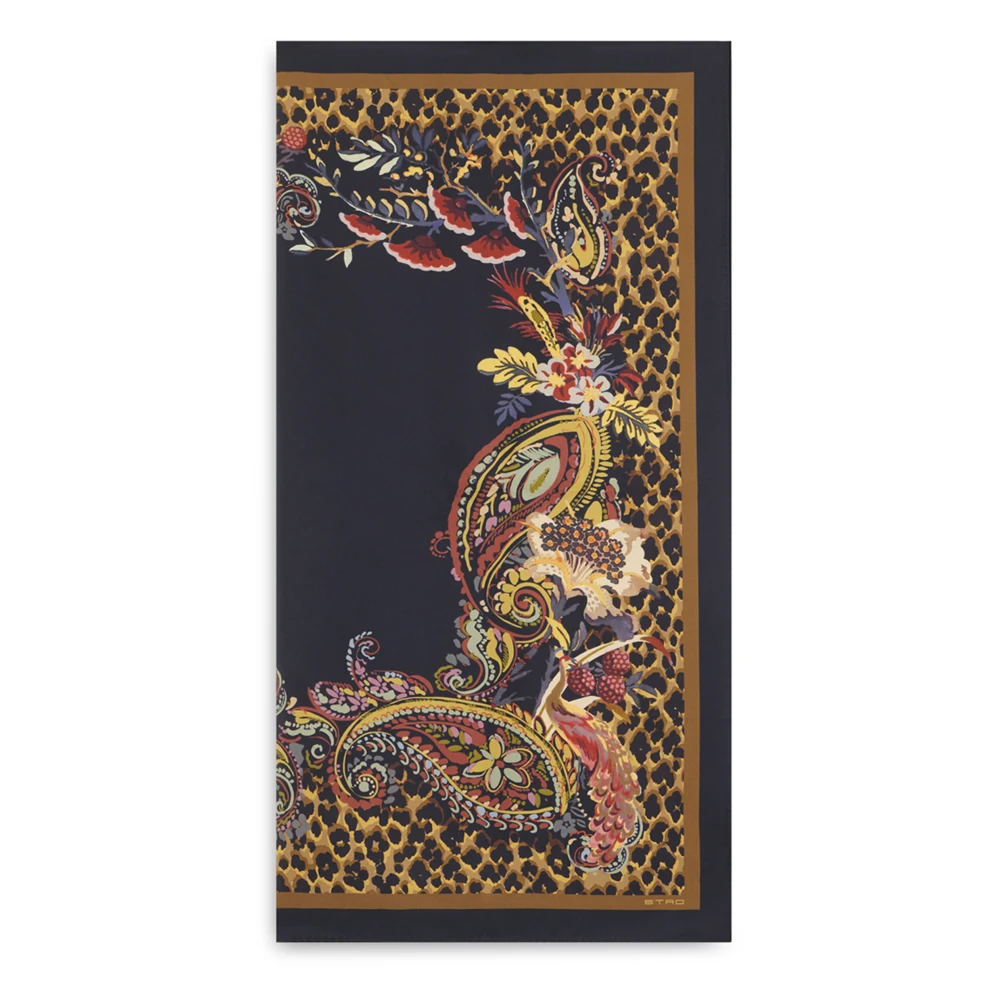 Etro , Silk Scarves, Female, Multicolor, One Size, Printed Silk Scarf