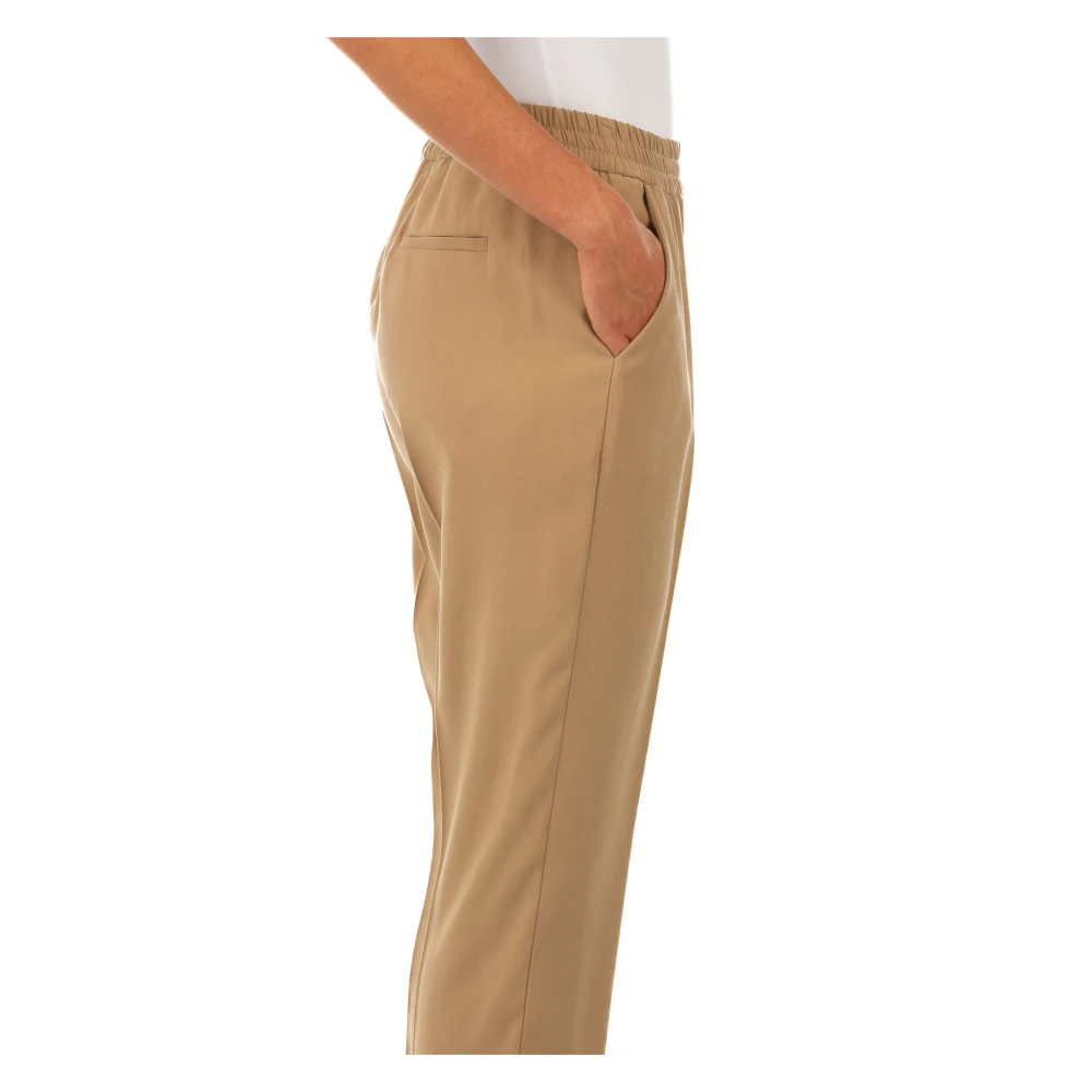 Le Tricot Perugia Kameel Broek Beige Dames