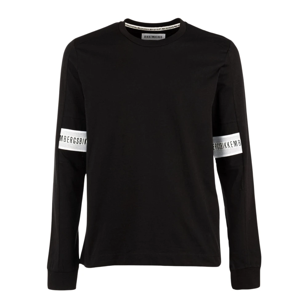 Bikkembergs Zwarte heren T-shirt met lange mouwen Black Heren