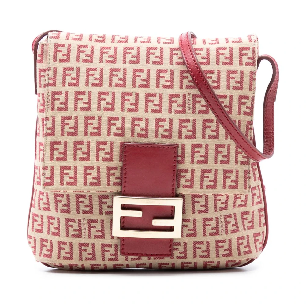 Fendi Vintage Women's Brown Vintage Cross Body Bags, One Size, Pre-Owned Printed Crossbody Bag
