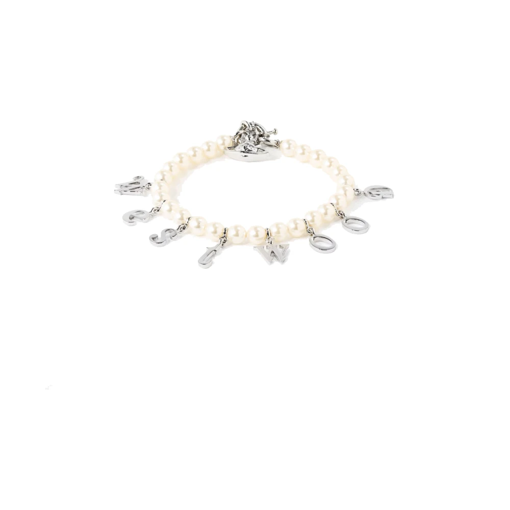 Vivienne Westwood White Leanne Twin Bracelet - Female - Bracelets - One Size - Accessories