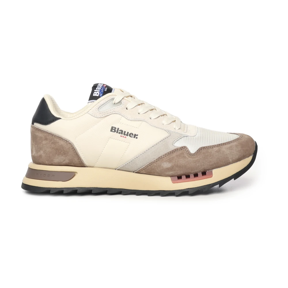 Blauer Men's White Stylish Ryder Trainers - Sneakers - 10 Uk - Shoes