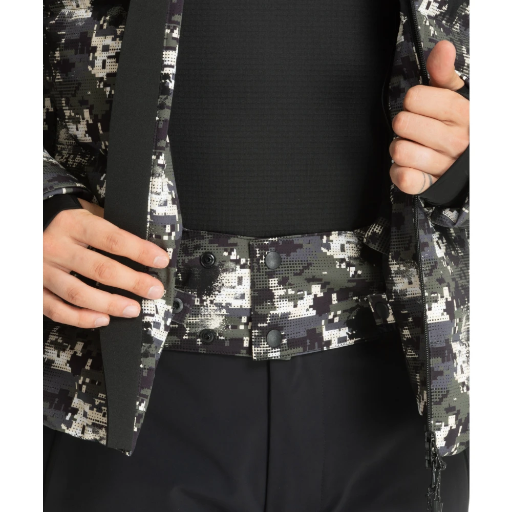 Emporio Armani EA7 Abstract Multicolor Ski Jas met Rits Multicolor Heren