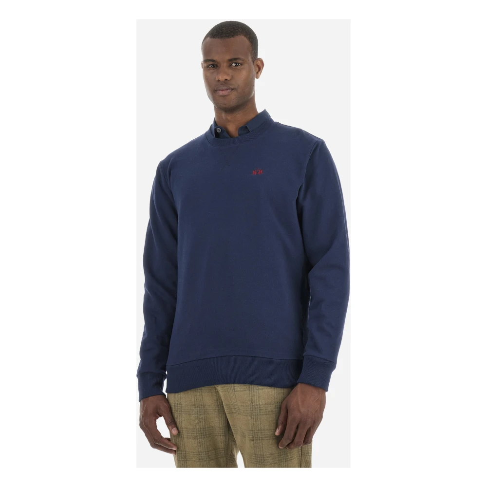 LA MARTINA Blauwe Sweaters voor Mannen Blue Heren
