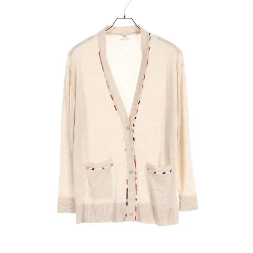 Hermès Vintage Pre-owned Wool tops Beige Dames