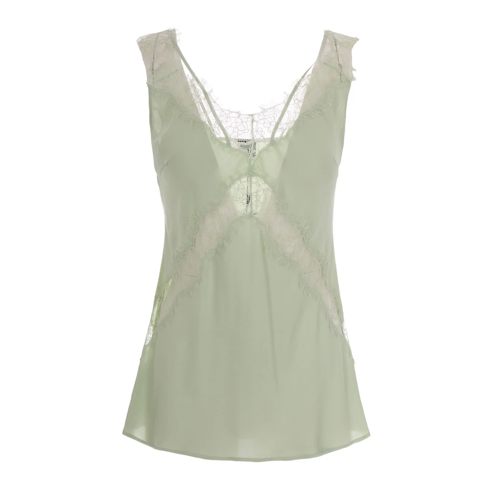 Pinko Kvinno Grön Toppar Dam, S, Sleeveless Top
