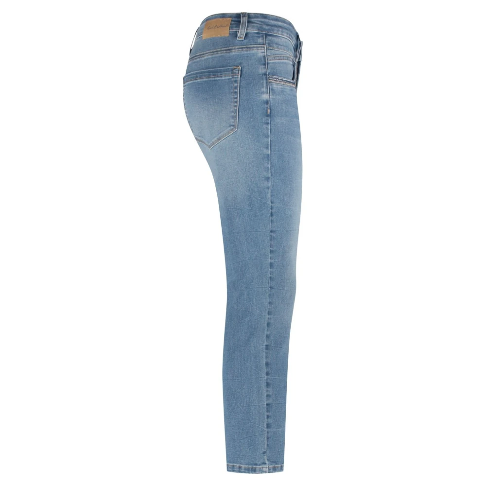 Red Button Steenwassing Geborduurde Slim-Fit Jeans Blue Dames