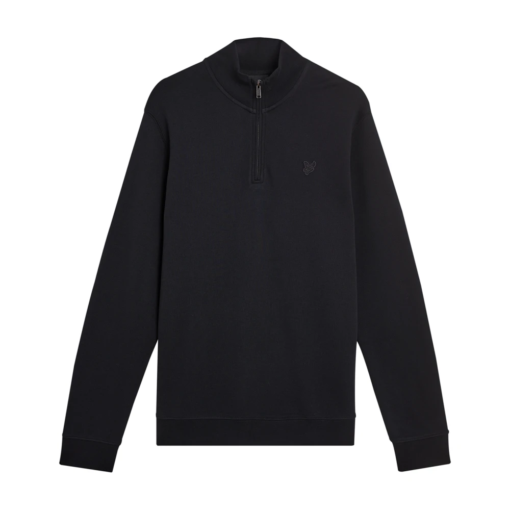Lyle & Scott Middenlagen Superfijne Quarter Zip Sweatshirt Black Heren
