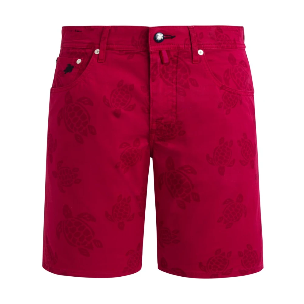 Vilebrequin Schildpadprint Heren Bermuda Shorts Red Heren