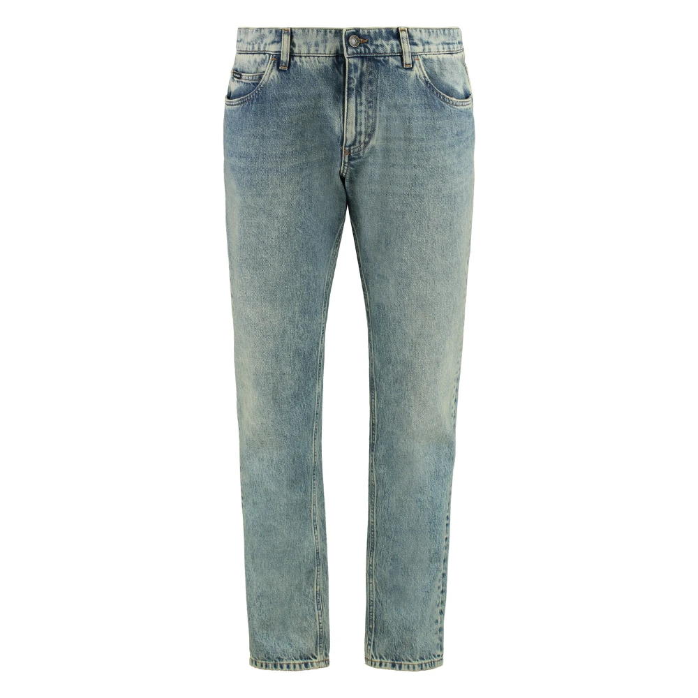 Dolce & Gabbana Katoenen Regular Fit Jeans met Contrasterend Stiksel Blue Heren