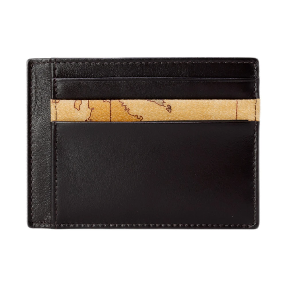 Alviero Martini 1a Classe Bruin Leren Portemonnee Heren Kaarthouder Lente Zomer Collectie Brown Heren