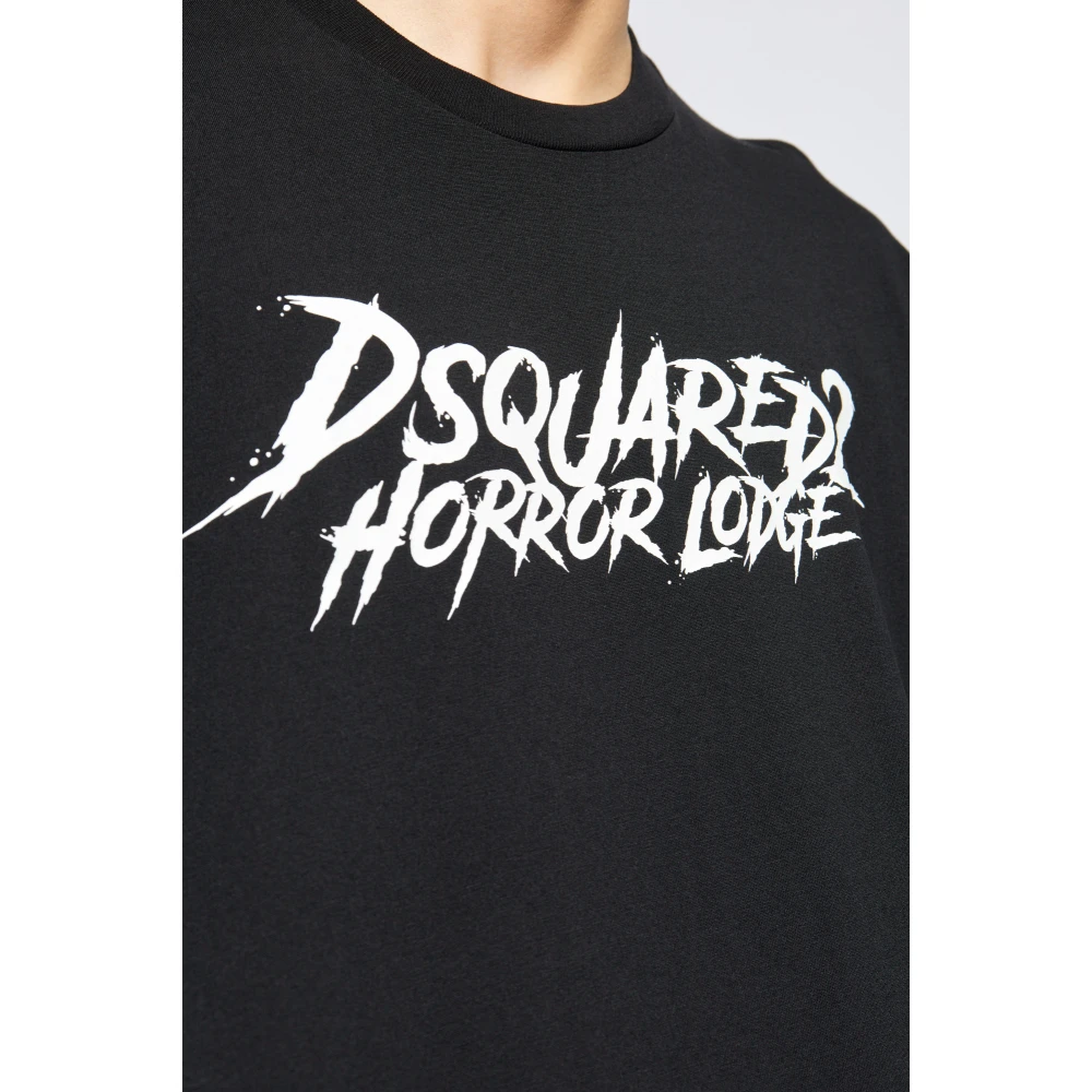 Dsquared2 T-shirt met logo Black Heren