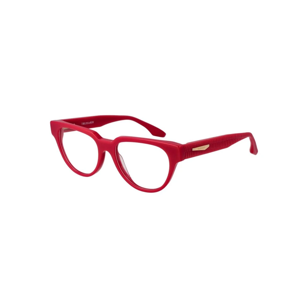 Trussardi Women's Red Glasses, One Size, Cat-Eye Glasses Frame