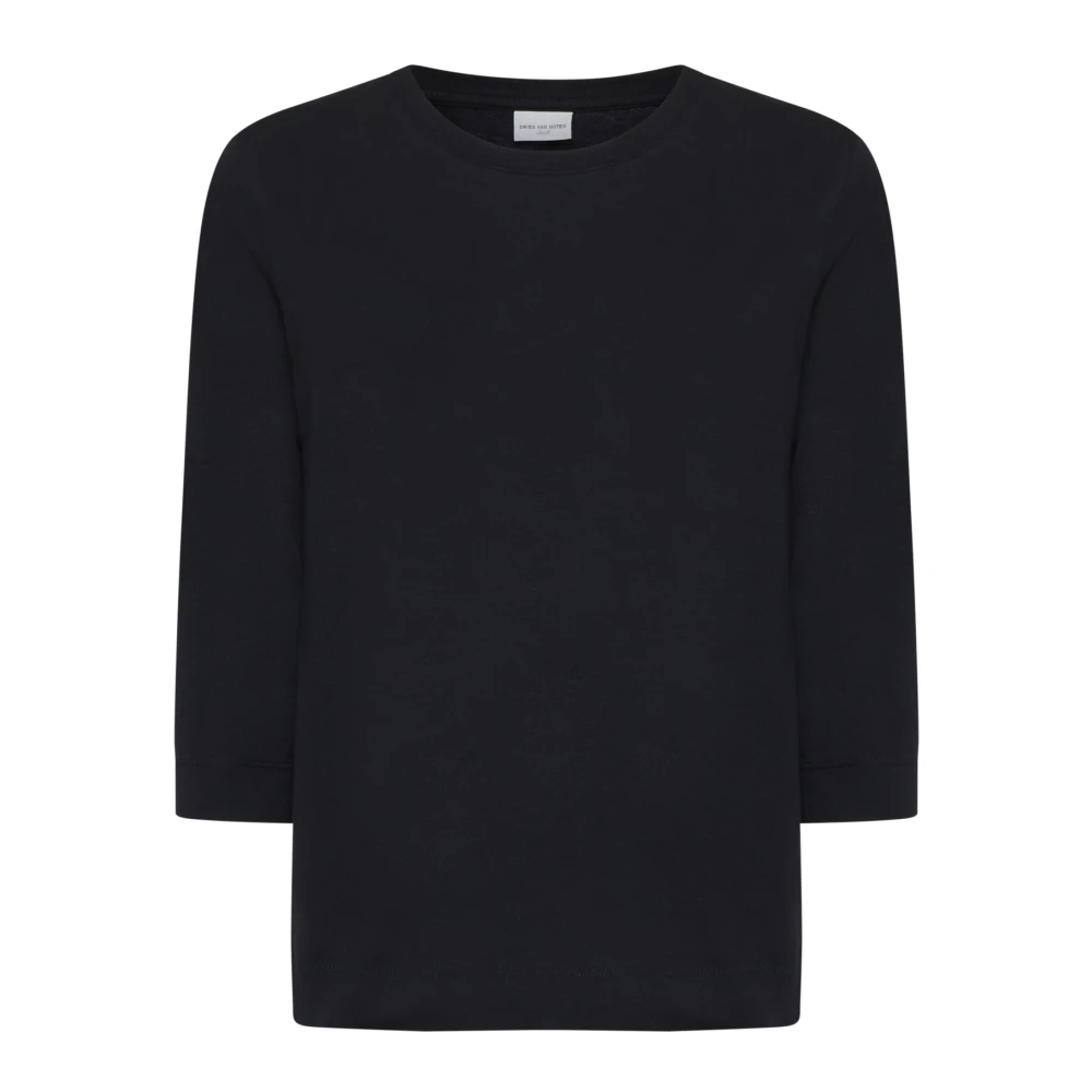 Dries Van Noten Zwarte T-shirts en Polos Black Dames