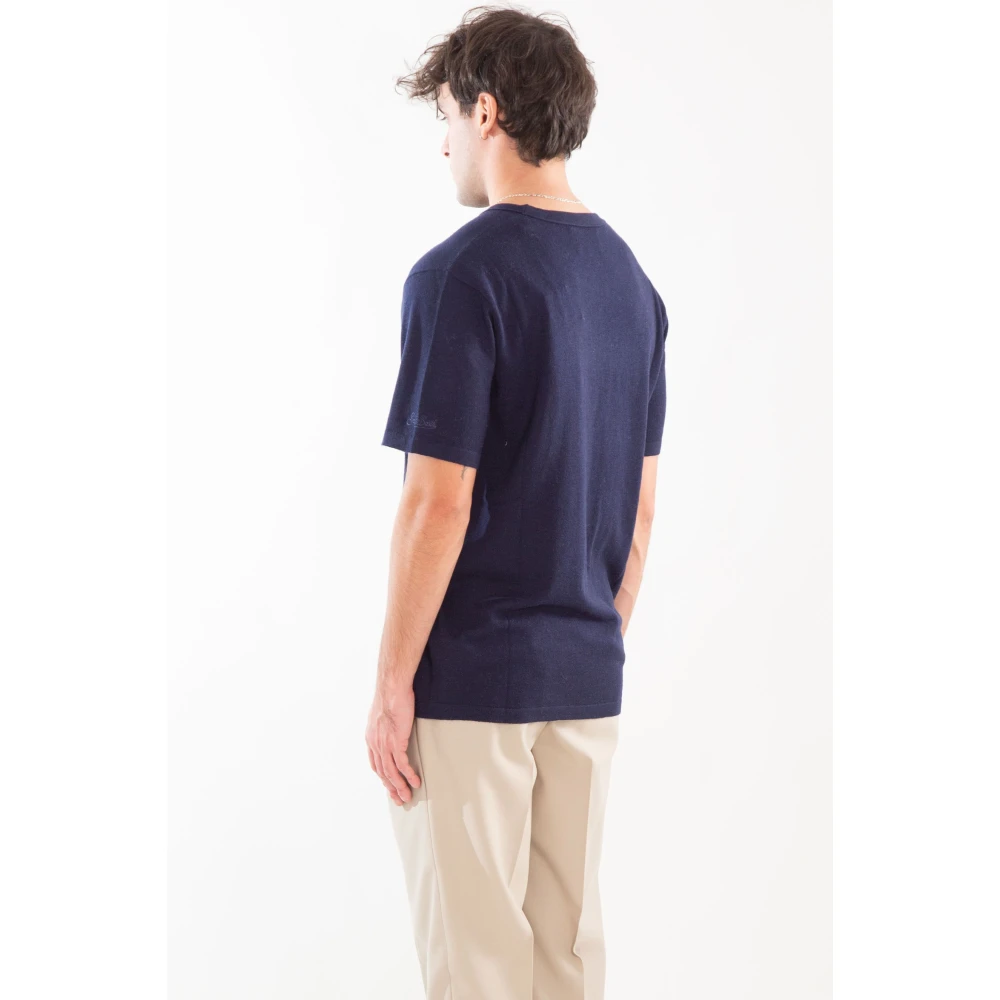 MC2 Saint Barth Cashmere Tee in 61 Blue Heren