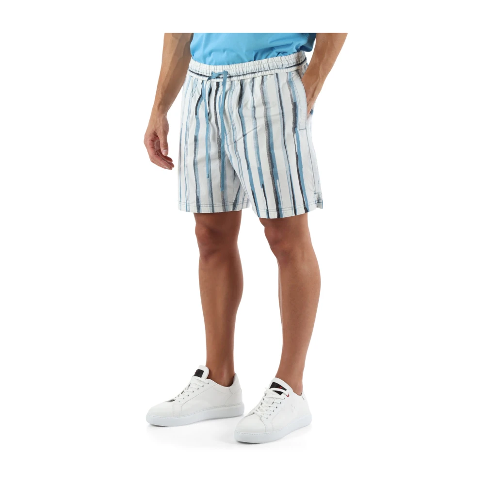 Boss Stretch katoenen shorts met elastische taille Multicolor Heren