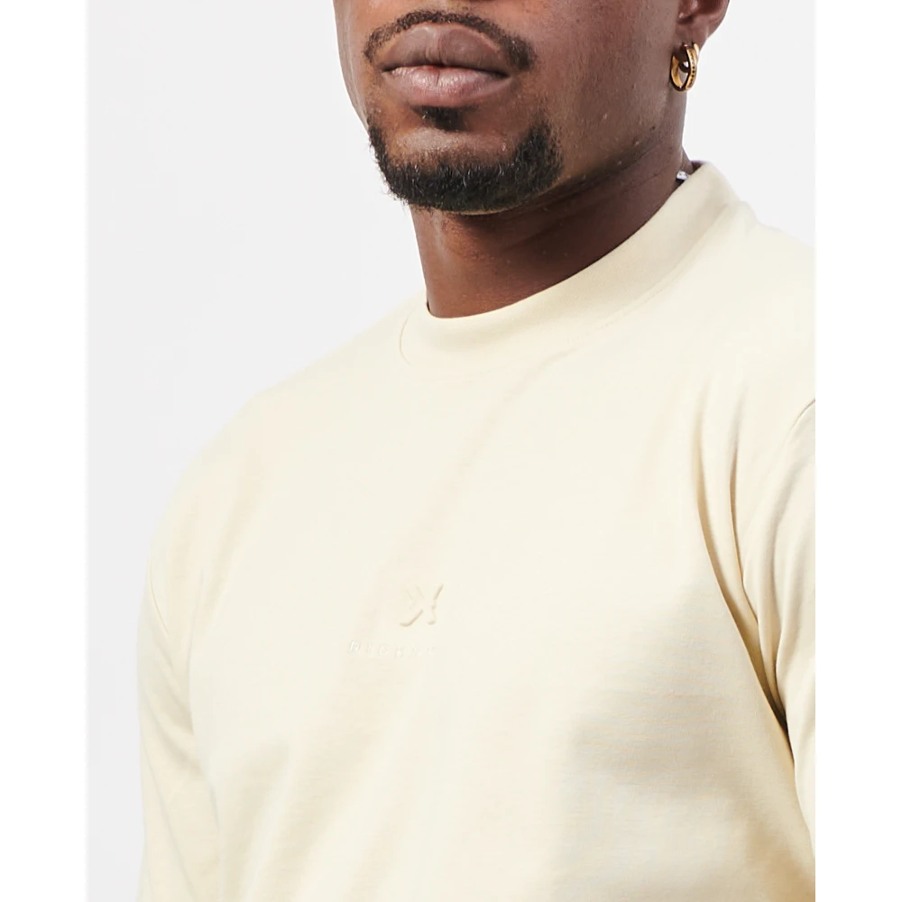 Richmond Wit langemouw ronde hals shirt White Heren