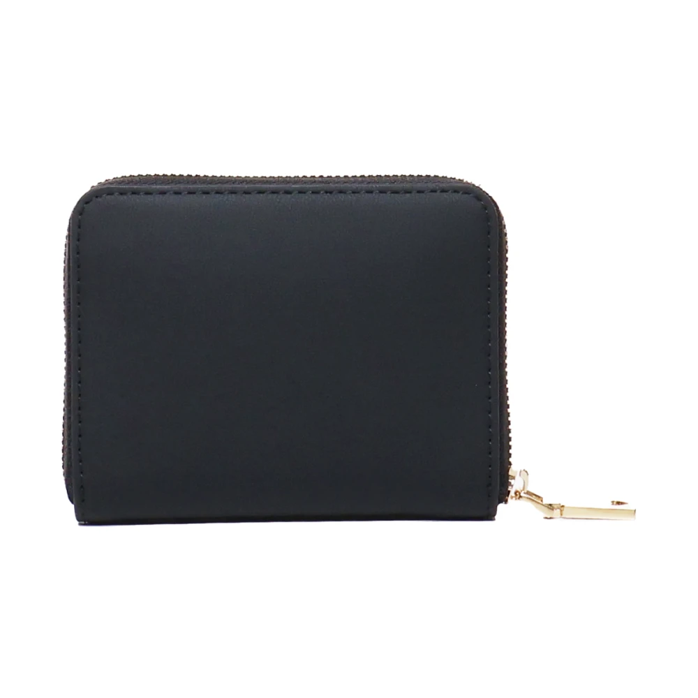 Love Moschino Zwarte Ecoleather Portemonnee met Ritssluiting Black Dames