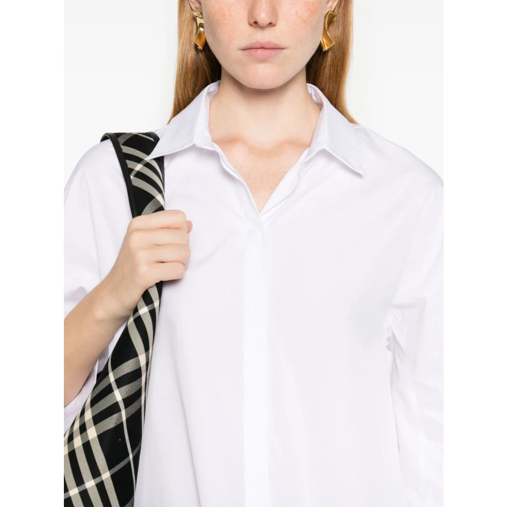 Max Mara Wit overhemd met lange mouwen en klassieke kraag White Dames