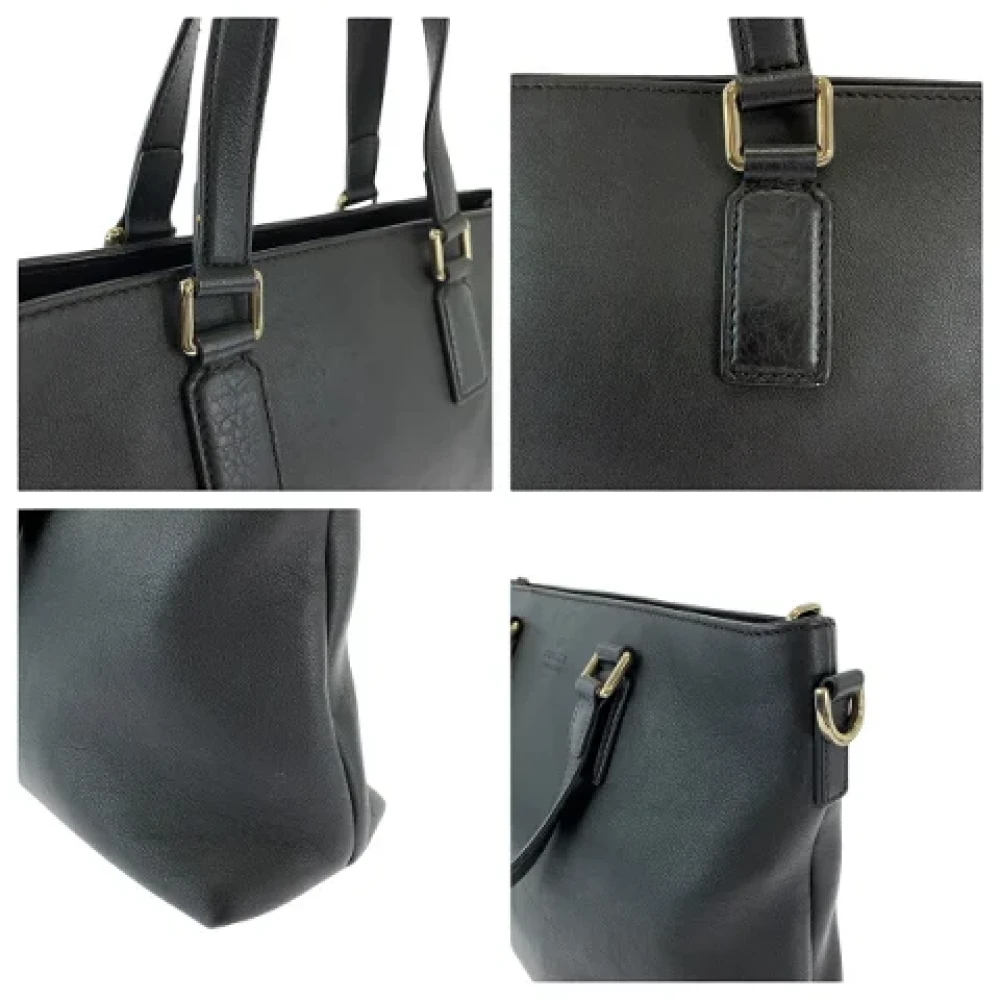 Gucci Vintage Pre-owned Leather handbags Black Dames