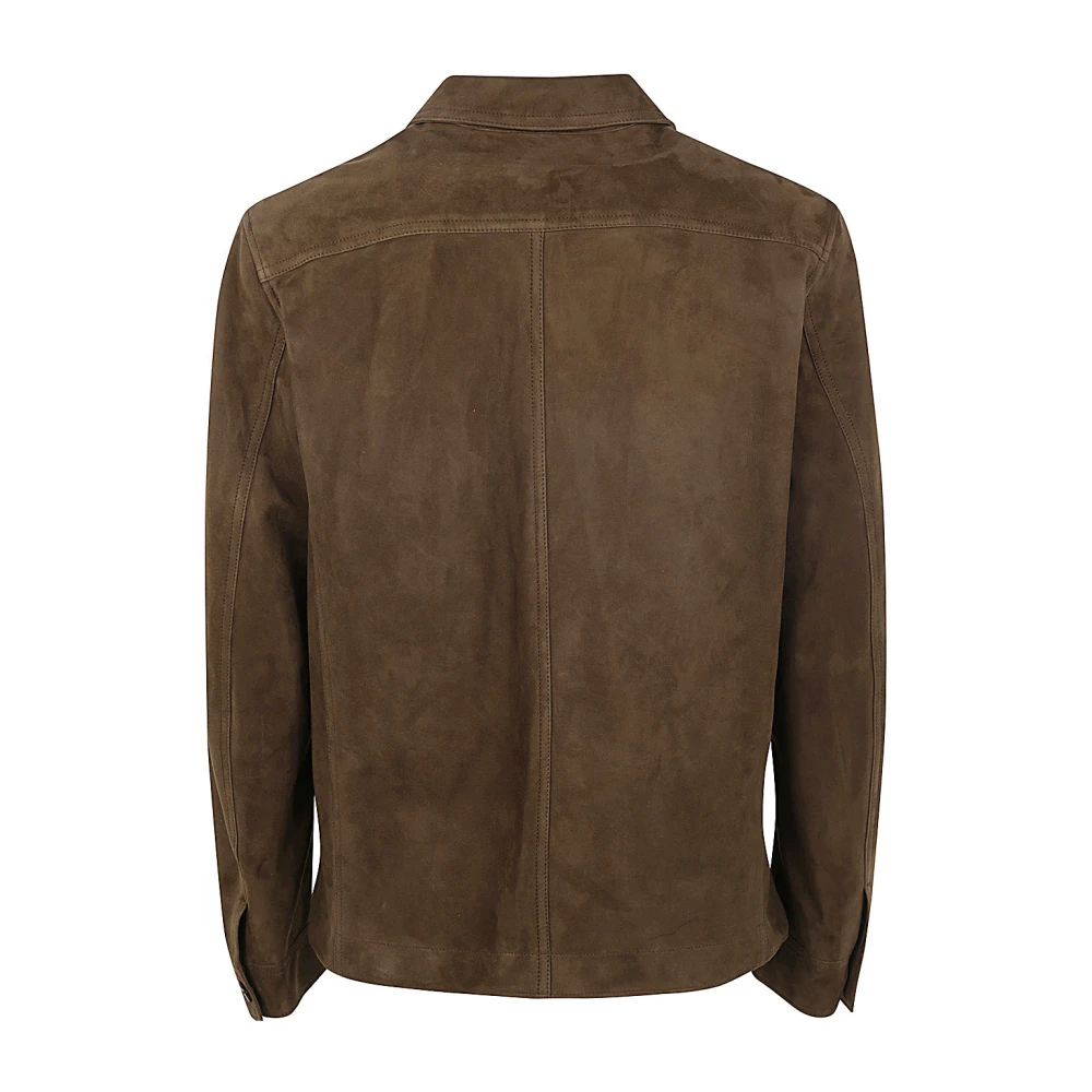 Tom Ford Suede Outershirt in Mocha Brown Heren