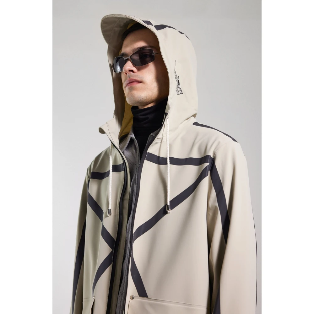 Stutterheim Waterdichte regenjas met reflecterende strepen Beige Heren