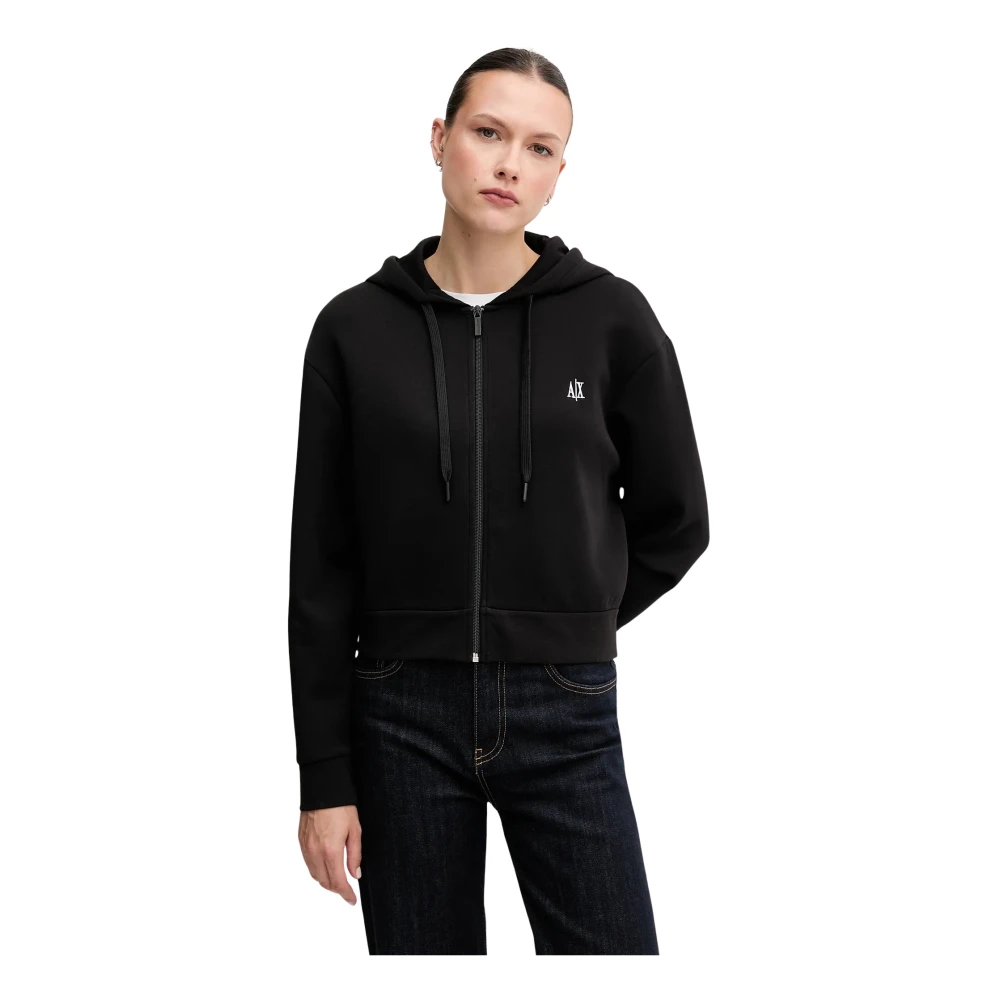 Armani Exchange Donna Nero Felpe, L, New,